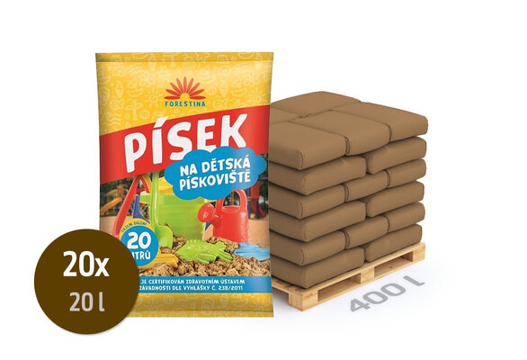 Certifikovaný písek pro dětská pískoviště, frakce 0-1 mm, 400 l - foto 1
