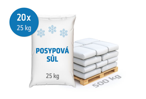 Posypová sůl, balení 25 kg, 500 kg - foto 1