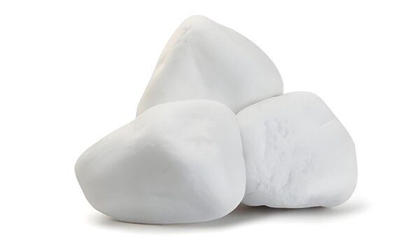 Mramorové valouny Bianco Carrara, 200-400 mm, drátěný koš, 600 kg - foto 1