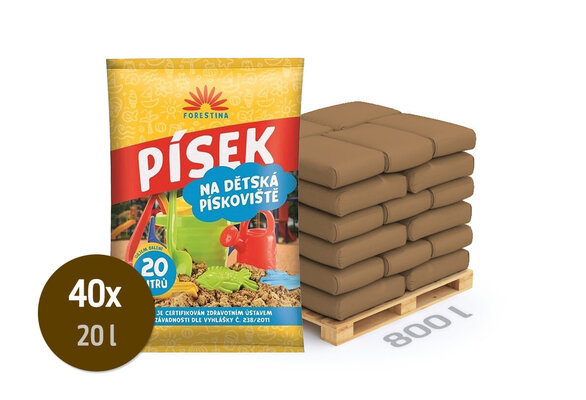 Certifikovaný písek pro dětská pískoviště, frakce 0-1 mm, 800 l - foto 1