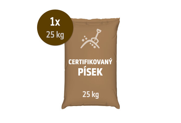 Certifikovaný písek pro dětská pískoviště, frakce 0-4 mm, 25 kg - foto 1