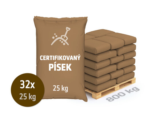 Certifikovaný písek pro dětská pískoviště, frakce 0-4 mm, 800 kg - foto 1